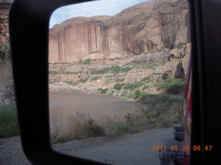 driving Route 128 along the Colorado River