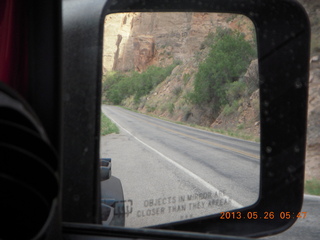 driving Route 128 along the Colorado River