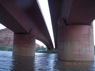 night boat ride along the Colorado River - bridge