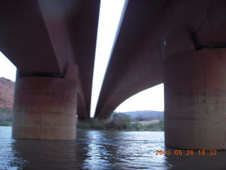 night boat ride along the Colorado River - bridge