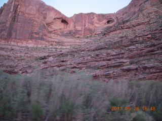 night boat ride along the Colorado River - ET eyes arches