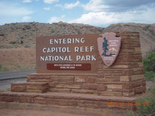 Capitol Reef National Park - entrance sign