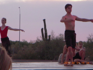 ballet dancers warming up for Topia