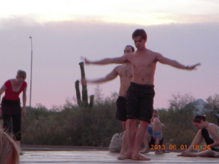 ballet dancers warming up for Topia
