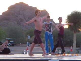 ballet dancers warming up for Topia