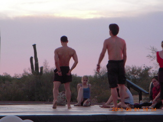 ballet dancers warming up for Topia