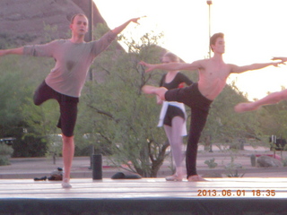 ballet dancers warming up for Topia