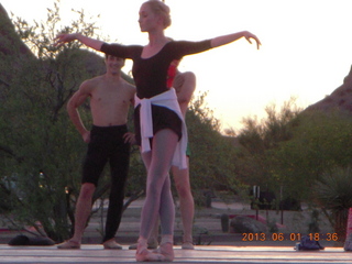 ballet dancers warming up for Topia