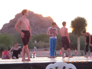 ballet dancers warming up for Topia