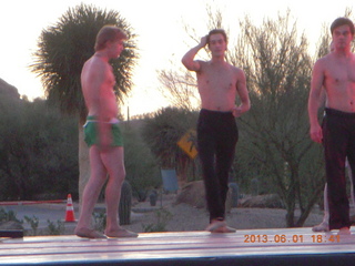 ballet dancers warming up for Topia