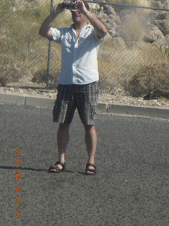 Sean's new boat - Kristina II - Sean taking a picture