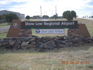 Show Low airport sign