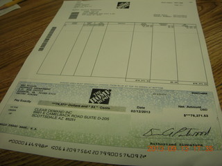 Clear Demand first client cheque