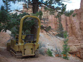 Bryce Canyon hike - trail maintenance machine Bryce Canyon hike - trail maintenance machine