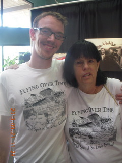 Sedona Airport fly and drive celebration - Flight Over Time Lindberg exhibit - Adam (not me) and Nova's mom