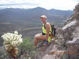 2064 8dn. Elephant Mountain hike - Adam sitting