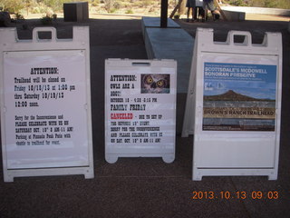 Brown's Ranch run - entrance signs