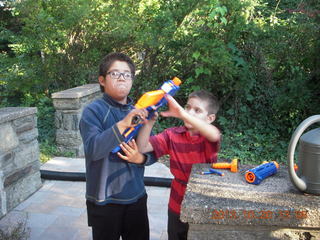 Gaby and Philip and nerf gun