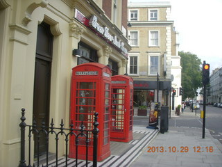 London near Gloucester Road tube station - telephone booths