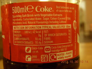 85 8ew. London tour - Coke bottle