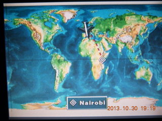 135 8ew. flight to Nairobi display