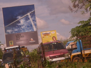 Uganda - drive to eclipse - billboards