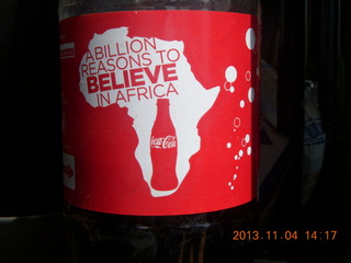 Uganda - drive to chimpanzee park - African Coca Cola with real suger