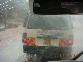 Uganda - drive back to Kampala - rain