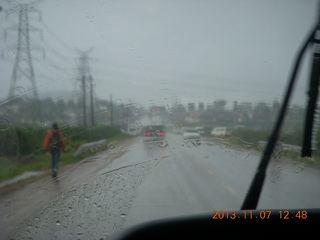 Uganda - drive back to Kampala - rain