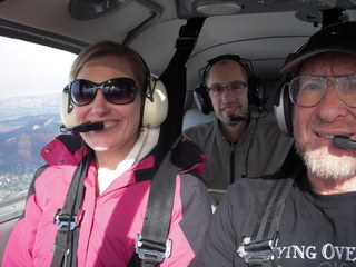 Hannah and Nova and Adam flying in N8377W