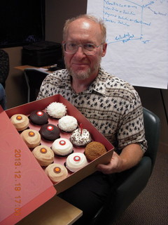 Adam and birthday cupcakes