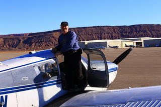 Div, Swati, and Adam flying in N8377W