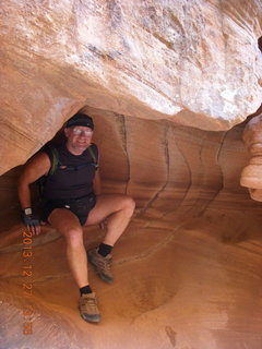 Zion National Park - Angels Landing hike - Adam using chains