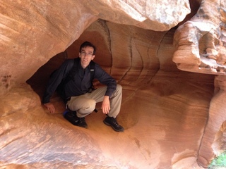 Zion National Park - Angels Landing hike - Brian in rock