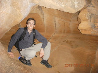 113 8gt. Zion National Park - Angels Landing hike - Brian in rock