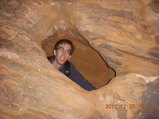 Zion National Park - Angels Landing hike - Brian's head in rock