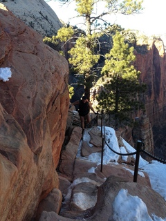 Zion National Park - Angels Landing hike - West Rim trail - Adam (tripod)