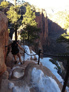 Zion National Park - Angels Landing hike - Adam's head in rock