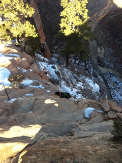 Zion National Park - Angels Landing hike - Adam's back