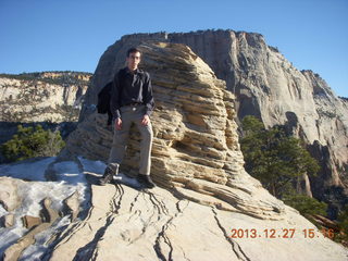 Zion National Park - Angels Landing hike - Brian at the top