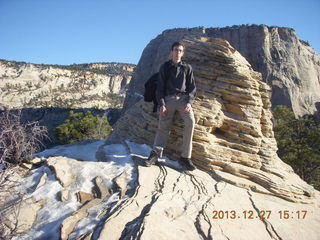 Zion National Park - Angels Landing hike - Brian at the top