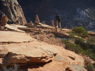 Zion National Park - Angels Landing hike - Brian at the ledge near the top