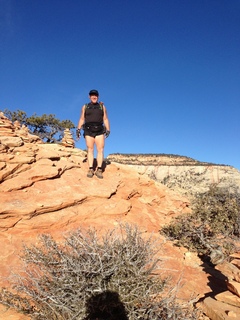 Zion National Park - Angels Landing hike - Adam at the top