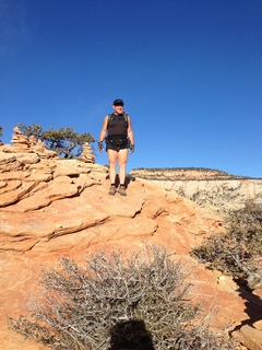 Zion National Park - Angels Landing hike - Adam at the top