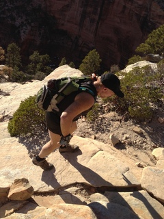 Zion National Park - Angels Landing hike - Adam at the top