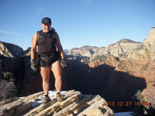 233 8gt. Zion National Park - Angels Landing hike - at the top - Adam