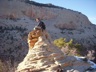 Zion National Park - Angels Landing hike - at the top - Adam