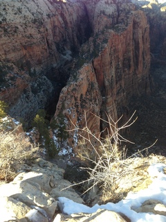 Zion National Park - Angels Landing hike - at the top - Brian atop hill