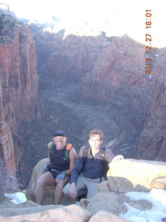 Zion National Park - Angels Landing hike - descending - Adam