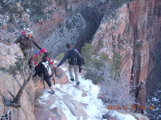 Zion National Park - Angels Landing hike - descending - Adam